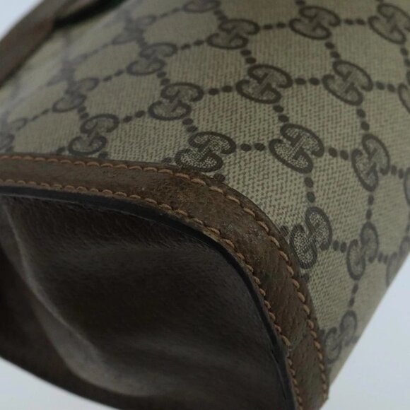 GUCCI GG Supreme Web Sherry Line Clutch Bag PVC Beige 001 014 2125 Auth bs20684 - Picture 14 of 16
